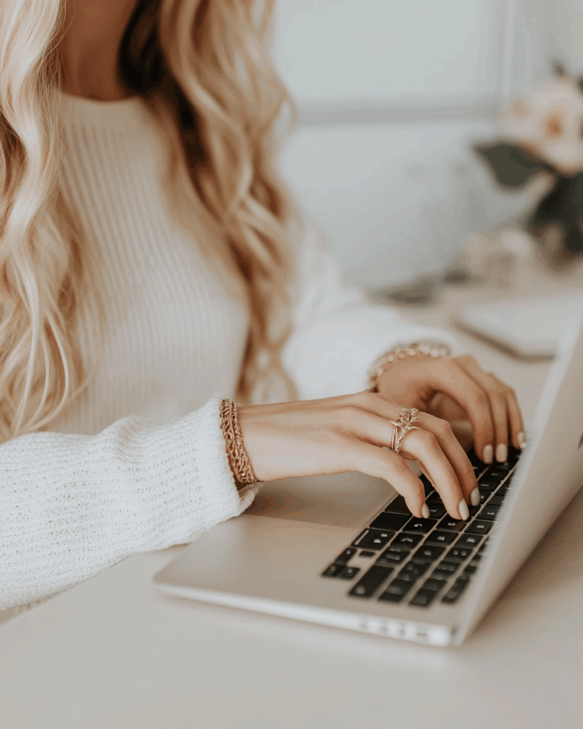 Showit template example for female founder website design